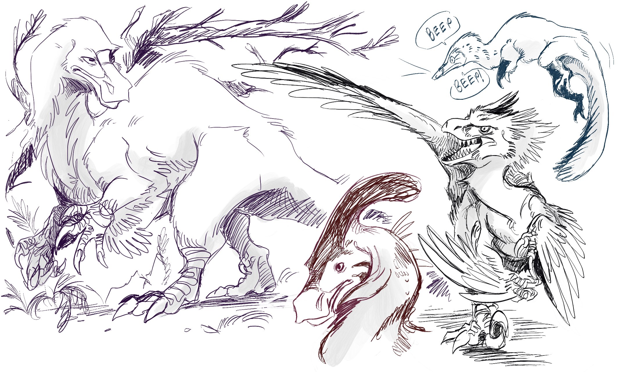 (2022) Dinos Sketches | Digital