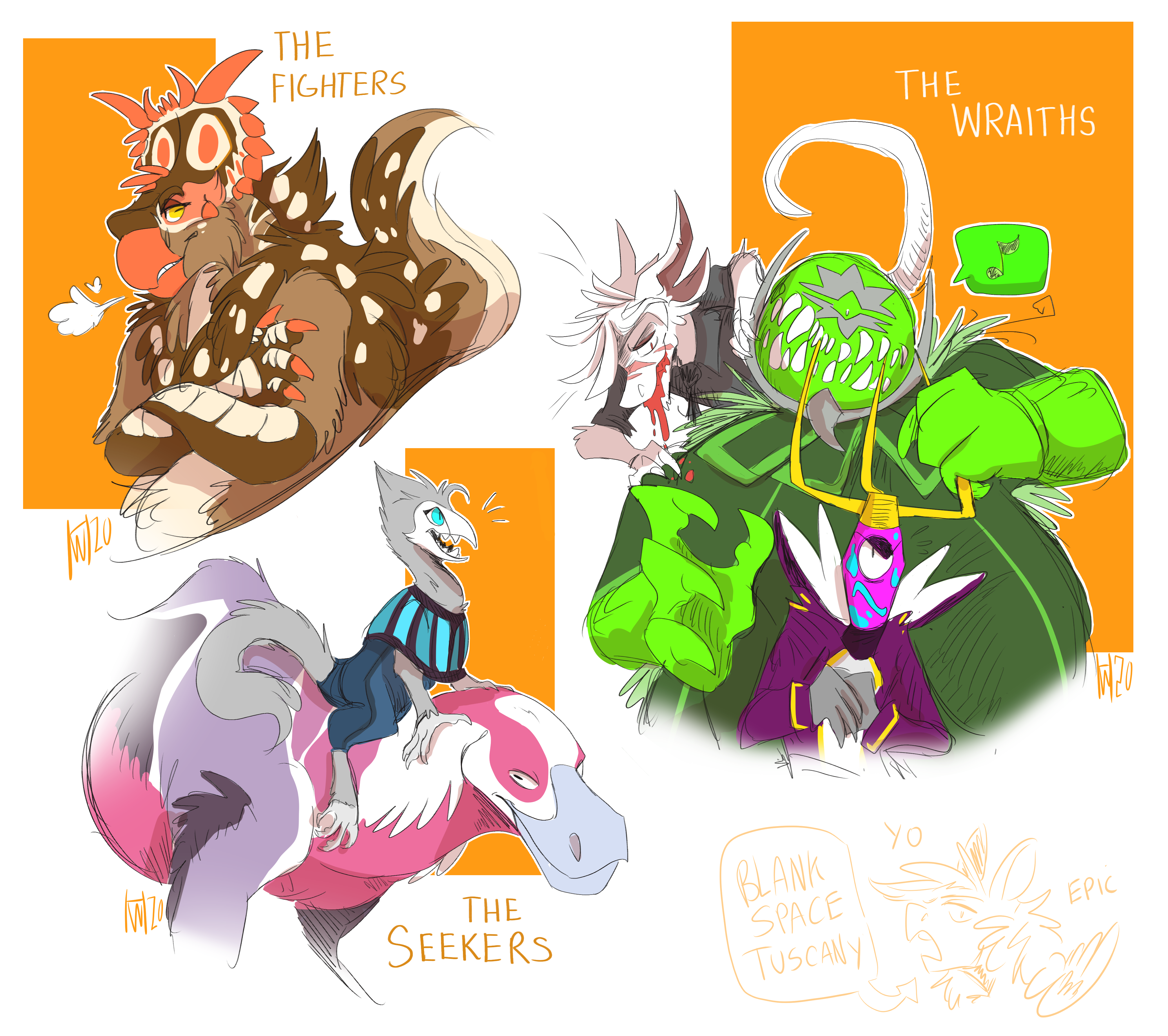 (2020) OBAT Doodles | Digital Concept Art